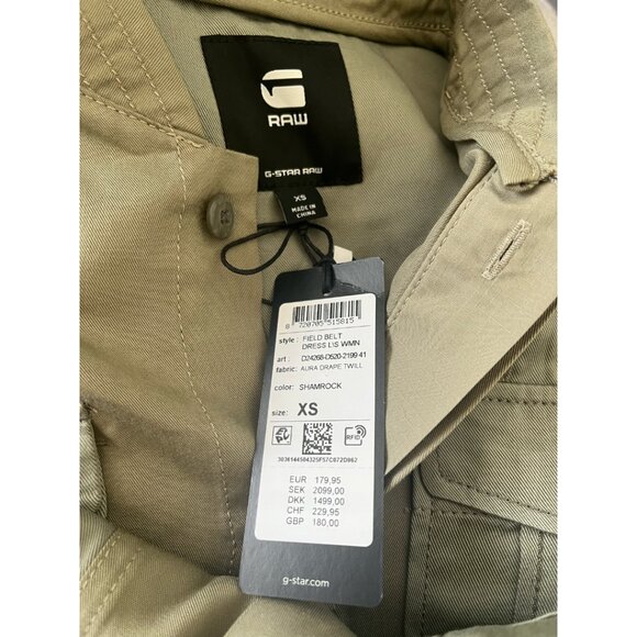 NWT G-STAR Field Belt Dress XS Shamrock - Picture 5 of 11